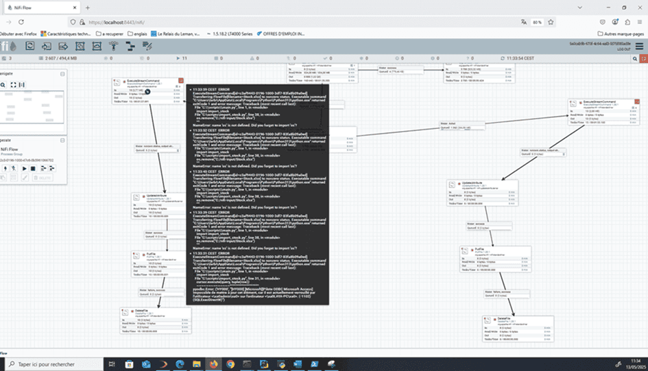 Architecture de pipeline de données maintenance (NiFi → Power BI)